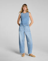 SPANXsupersmooth™ Authentic 360 Lightweight Utility Barrel Leg Jeans | Seaside Blue