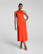 SPANX® Ponte Sleeveless A-Line Midi Dress | Sunset Coral
