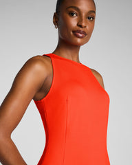 SPANX® Ponte Sleeveless A-Line Midi Dress | Sunset Coral