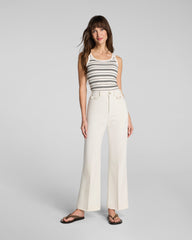 SPANX® Ribbed Knit Scoop Neck Tank | Linen/Classic Black Stripe