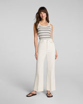 SPANXsupersmooth™ Stretch Twill Cropped Easy Flare Pant | Ivory