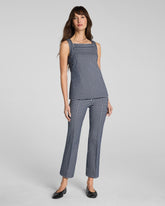 SPANXsupersmooth™ PerfectFit Ponte Kick Flare Pant with Pintuck | Timeless Navy Gingham