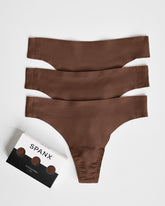 SPANXsmooth™ Fit-To-You Thong 3-Pack Box Chestnut Brown