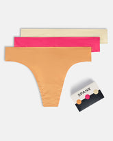 SPANXsmooth™ Fit-To-You Thong 3-Pack Box Amber Haze/Tulip/Daffodil