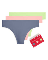SPANXsmooth™ Fit-To-You Thong 3-Pack Box | Rain/Begonia/Zest