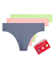 SPANXsmooth™ Fit-To-You Thong 3-Pack Box | Rain/Begonia/Zest