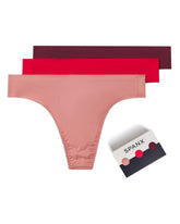 SPANXsmooth™ Fit-To-You Thong 3-Pack Box Rose Quartz/Spanx Red/Blackberry