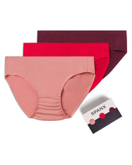 SPANXsmooth™ Fit-To-You Bikini 3-Pack Box Rose Quartz/Spanx Red/Blackberry