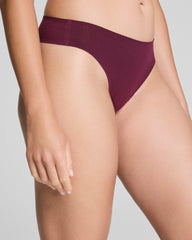 SPANXsmooth™ Fit-To-You Supima® Cotton Thong 3-Pack Box Plum Berry/Rose Quartz/Cafe Au Lait