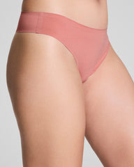 SPANXsmooth™ Fit-To-You Supima® Cotton Thong 3-Pack Box Plum Berry/Rose Quartz/Cafe Au Lait