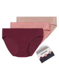 SPANXsmooth™ Fit-To-You Supima® Cotton Bikini 3-Pack Plum Berry/Rose Quartz/Cafe Au Lait