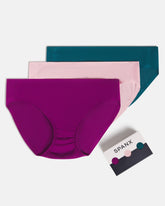SPANXsmooth™ Fit-To-You Supima® Cotton Bikini 3-Pack Snap Dragon/Fleur/Emerald Bay