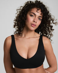 SPANXshape™ Swim Pique Plunge Bikini Top Very Black