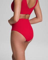 SPANXshape™ Swim Pique Hi-Rise Cheeky Bottom Spanx Red