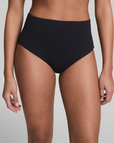 SPANXshape™ Swim Pique Hi-Rise Cheeky Bottom Very Black