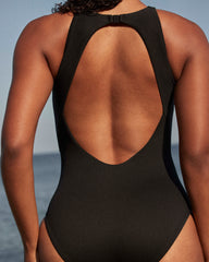 SPANXshape™ Swim Pique High Neck One-Piece Very Black