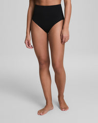 SPANXshape™ Swim Pique Ultra Hi-Rise Cheeky Bottom Very Black