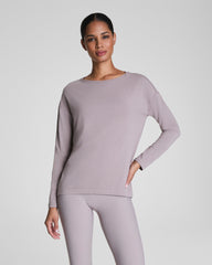 SPANX® Outpace Long Sleeve Top Coastal Fog