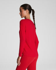 SPANX® Outpace Long Sleeve Top Spanx Red