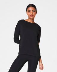 SPANX® Outpace Long Sleeve Top Very Black