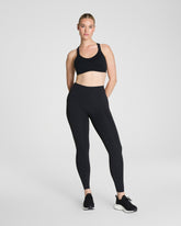 SPANXshape™ BodyLine Full-Length Leggings with Mid-Tummy Compression | Very Black