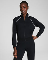 SPANX AirEssentials® Pique Full Zip Track Jacket Very Black