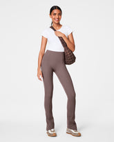 SPANXshape™ CoreLuxe Micro Flare Pant with Mid-Tummy Compression Smoke