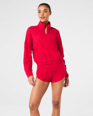 SPANX® Get Moving Textured Half Zip Spanx Red