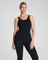 SPANXshape™ Get Moving Contour Scoop Neck Tank Very Black