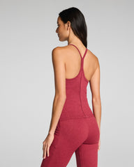 SPANXsupersmooth™ SoftStretch Rib V-Neck Shelf Tank | Red Merlot Heather