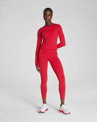 SPANXshape™ Get Moving Long Sleeve Top with SecretSweat Tech Spanx Red