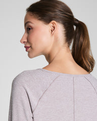 SPANX® SoftStretch V-Neck Long Sleeve Top Coastal Fog / Light Coastal Fog