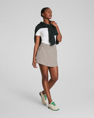 SPANX® On the Move Mini Skort, 4" Stone Grey
