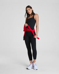 SPANX® Get Moving Square Neck Shelf Tank Very Black