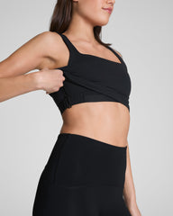 SPANX® Get Moving Square Neck Shelf Tank Very Black