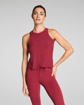 SPANX® SoftStretch Crewneck Tank | Red Merlot Heather
