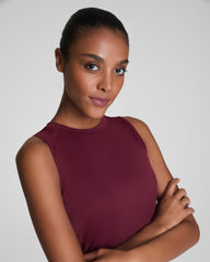 SPANX® Activate High Neck Tank Plum Berry