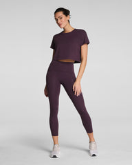 SPANX® Outpace Cropped Tee Blackberry