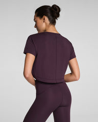 SPANX® Outpace Cropped Tee Blackberry