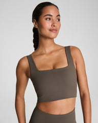 SPANX® Get Moving Cropped Square Neck Shelf Tank Mineral