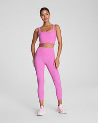 SPANX® Get Moving Cropped Square Neck Shelf Tank Pink Geranium