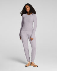 SPANX® SoftStretch Contour Mockneck Long Sleeve Top | Coastal Fog/Light Coastal Fog