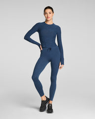 SPANX® SoftStretch Contour Mockneck Long Sleeve Top | Timeless Navy/Dark Timeless Navy