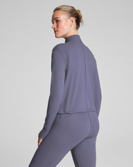 SPANX® Get Moving Brushed Full Zip Jacket Pewter