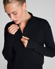SPANX® Get Moving Brushed Full Zip Jacket Very Black