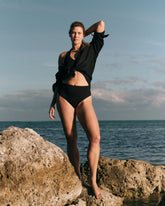 SPANXshape™ Swim Ultra Hi-Rise Bikini Bottom | Very Black