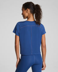 SPANX® BoostUp Crewneck Tee with StayCool Tech | Faded Indigo