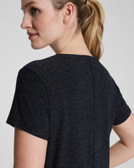 SPANX® SoftStretch Crewneck Tee | Very Black/Light Very Black