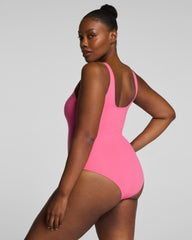 SPANXsculpt™ Swim Square Neck One Piece | Hibiscus