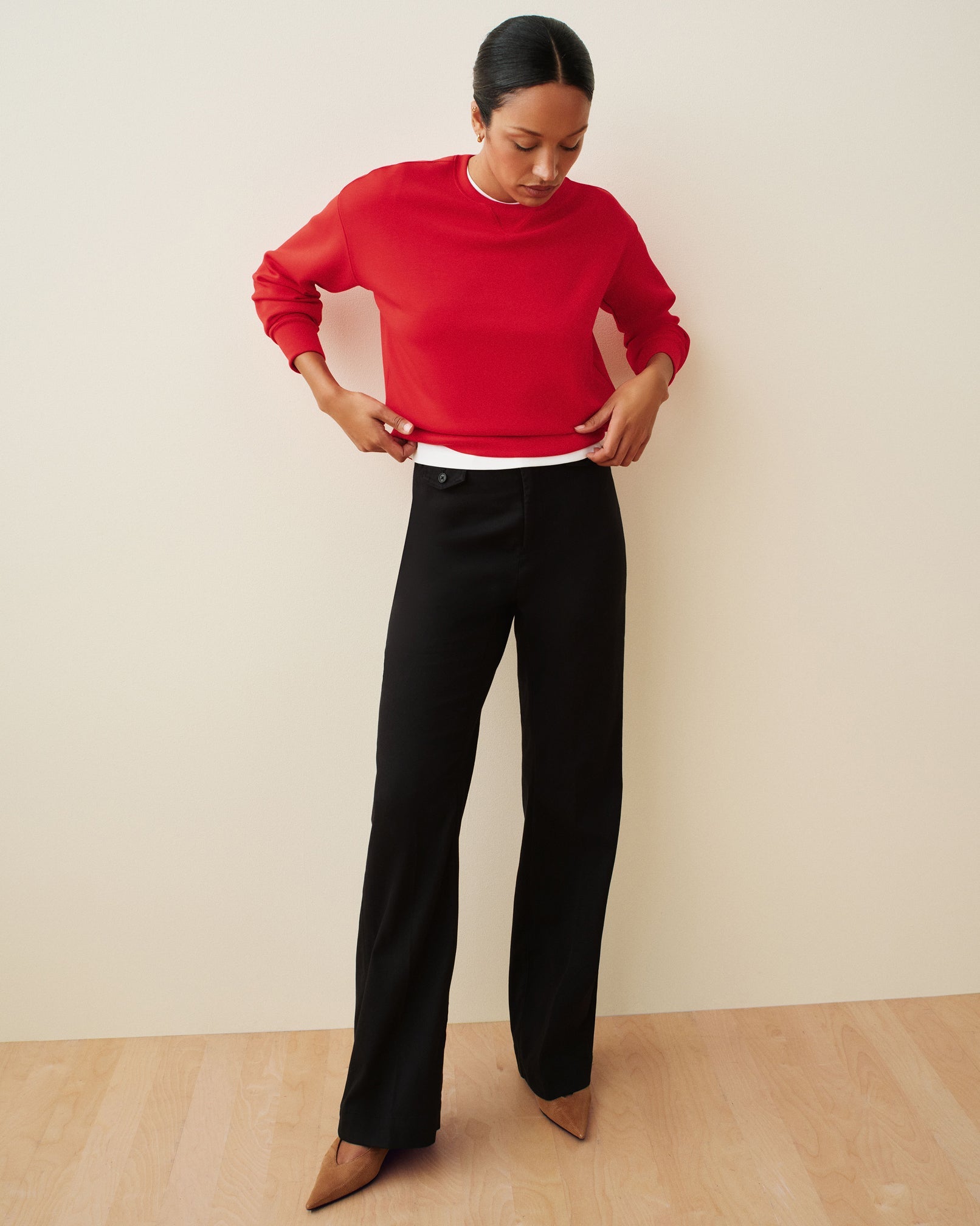 SPANXsupersmooth™ Stretch Twill Easy Flare Pant | Classic Black